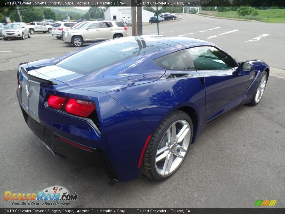 2019 Chevrolet Corvette Stingray Coupe Admiral Blue Metallic / Gray Photo #14