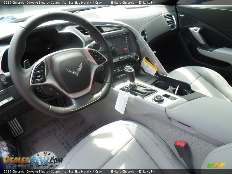 2019 Chevrolet Corvette Stingray Coupe Admiral Blue Metallic / Gray Photo #22
