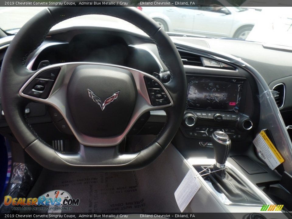 2019 Chevrolet Corvette Stingray Coupe Admiral Blue Metallic / Gray Photo #23