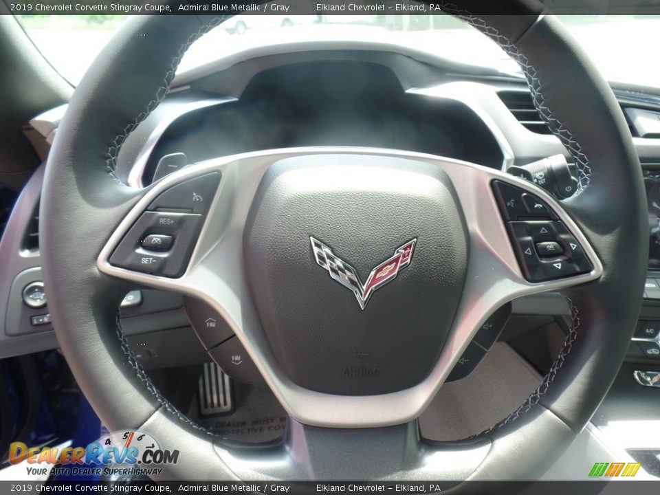 2019 Chevrolet Corvette Stingray Coupe Admiral Blue Metallic / Gray Photo #24