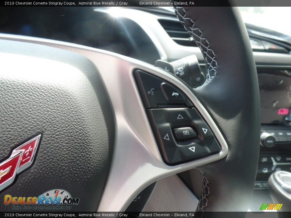 2019 Chevrolet Corvette Stingray Coupe Admiral Blue Metallic / Gray Photo #25