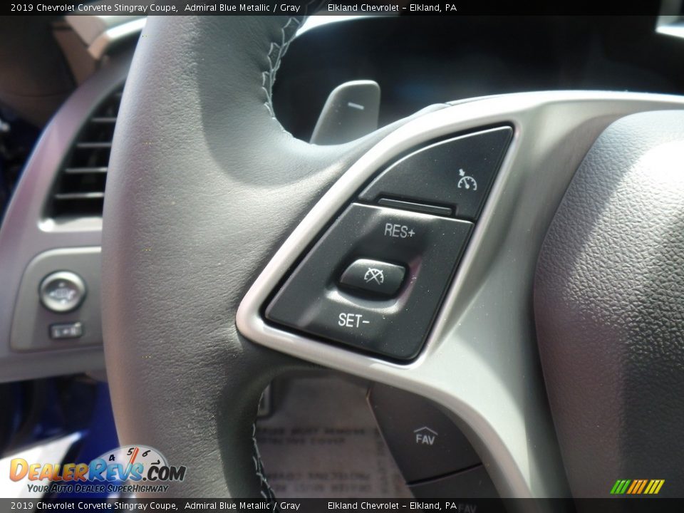 2019 Chevrolet Corvette Stingray Coupe Admiral Blue Metallic / Gray Photo #26