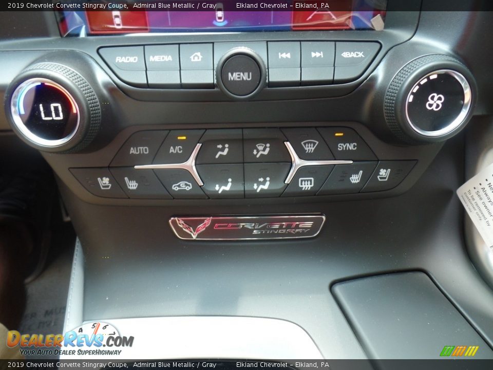 2019 Chevrolet Corvette Stingray Coupe Admiral Blue Metallic / Gray Photo #36