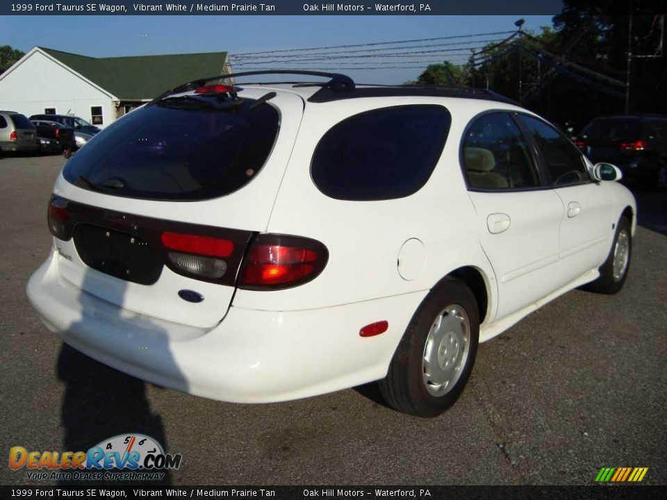 1999 Ford Taurus SE Wagon Vibrant White / Medium Prairie Tan Photo #6