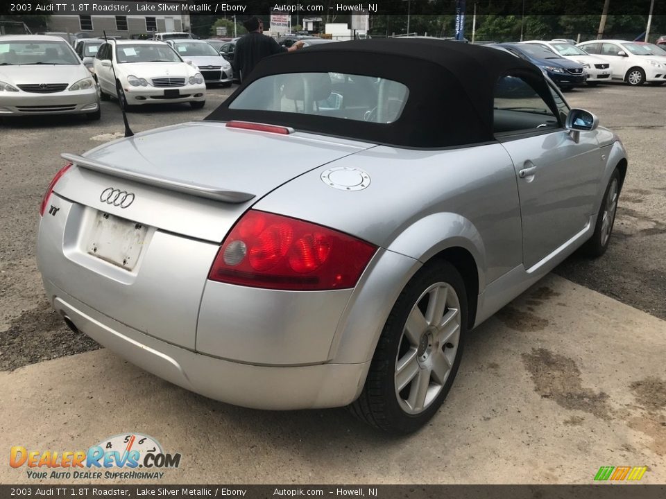 2003 Audi TT 1.8T Roadster Lake Silver Metallic / Ebony Photo #8