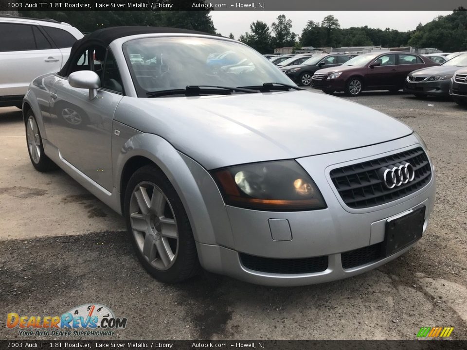 2003 Audi TT 1.8T Roadster Lake Silver Metallic / Ebony Photo #10