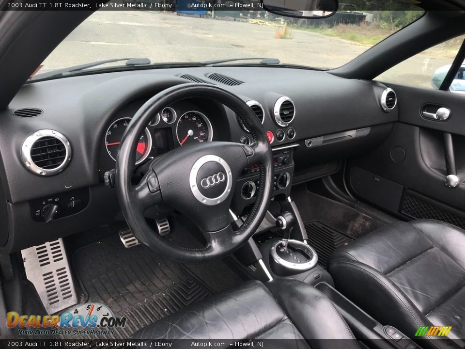 2003 Audi TT 1.8T Roadster Lake Silver Metallic / Ebony Photo #12