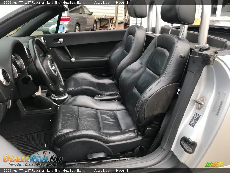 2003 Audi TT 1.8T Roadster Lake Silver Metallic / Ebony Photo #16