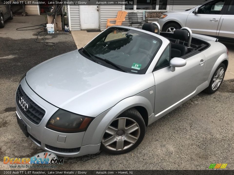 2003 Audi TT 1.8T Roadster Lake Silver Metallic / Ebony Photo #18