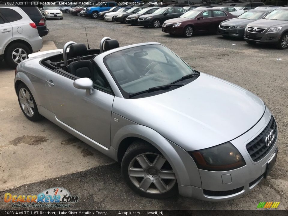 2003 Audi TT 1.8T Roadster Lake Silver Metallic / Ebony Photo #20