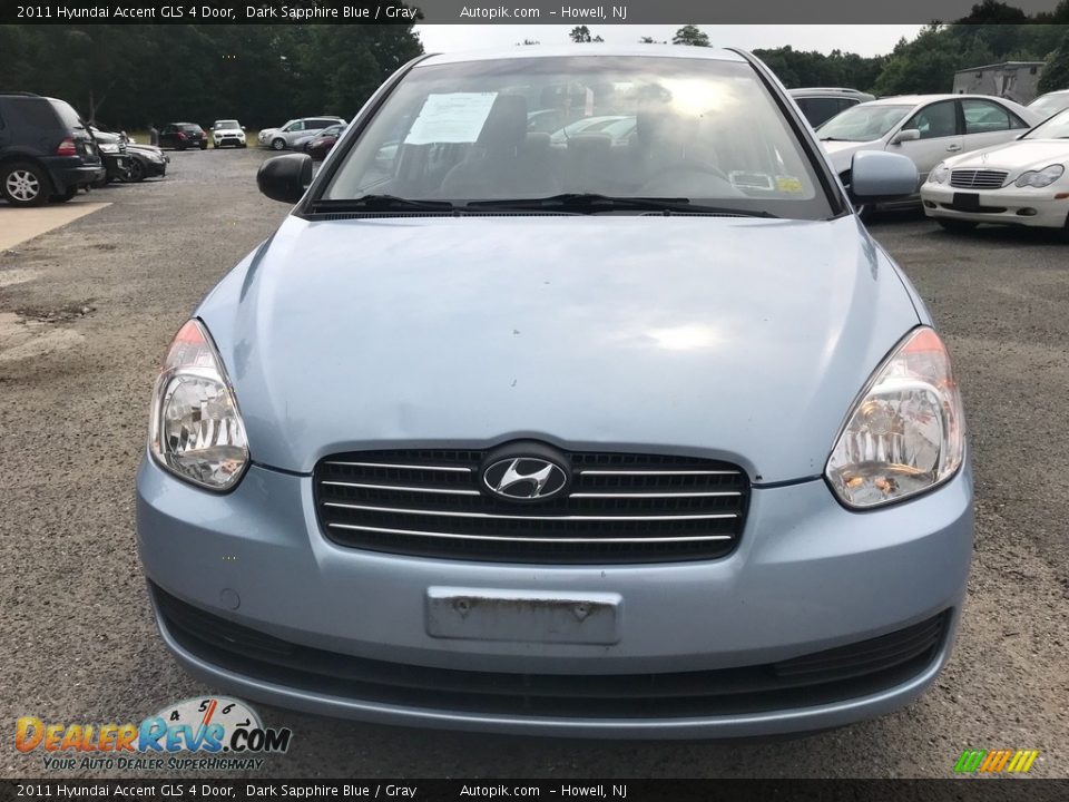 2011 Hyundai Accent GLS 4 Door Dark Sapphire Blue / Gray Photo #10