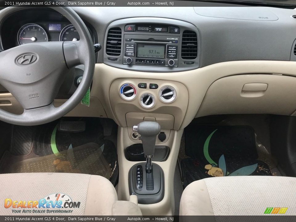 2011 Hyundai Accent GLS 4 Door Dark Sapphire Blue / Gray Photo #13
