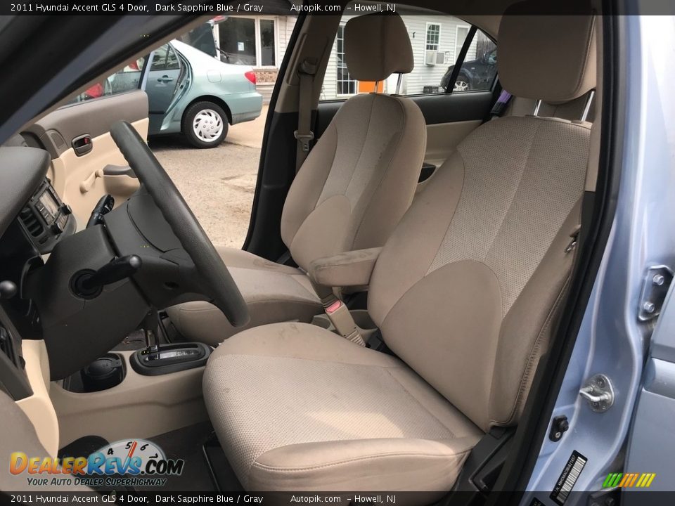 2011 Hyundai Accent GLS 4 Door Dark Sapphire Blue / Gray Photo #15