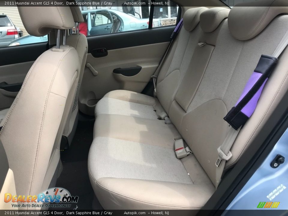2011 Hyundai Accent GLS 4 Door Dark Sapphire Blue / Gray Photo #18