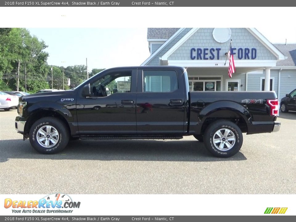 2018 Ford F150 XL SuperCrew 4x4 Shadow Black / Earth Gray Photo #4