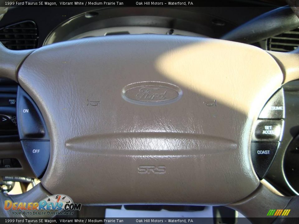1999 Ford Taurus SE Wagon Vibrant White / Medium Prairie Tan Photo #13