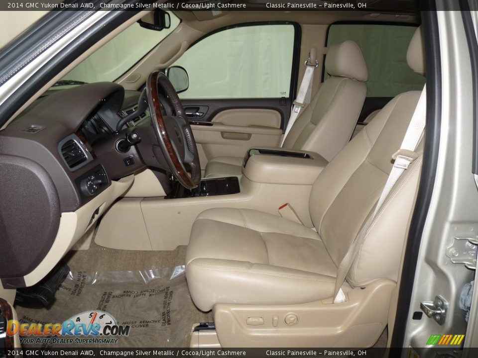 2014 GMC Yukon Denali AWD Champagne Silver Metallic / Cocoa/Light Cashmere Photo #8