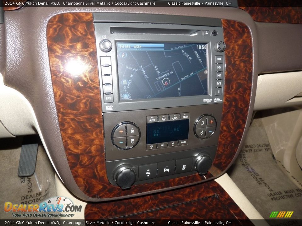 2014 GMC Yukon Denali AWD Champagne Silver Metallic / Cocoa/Light Cashmere Photo #16