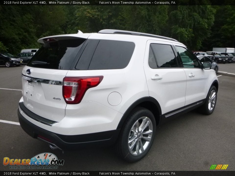 2018 Ford Explorer XLT 4WD White Platinum / Ebony Black Photo #2
