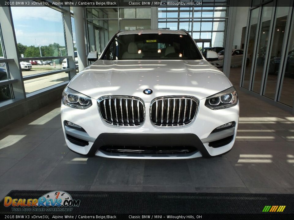 2018 BMW X3 xDrive30i Alpine White / Canberra Beige/Black Photo #4