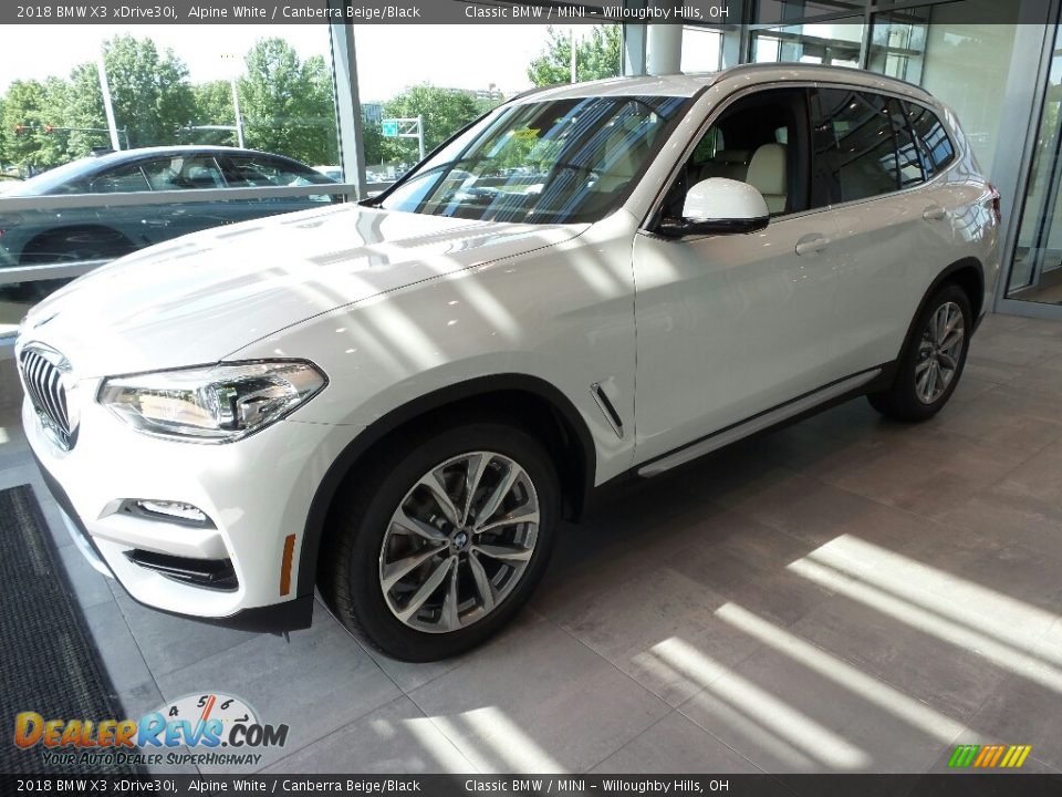 2018 BMW X3 xDrive30i Alpine White / Canberra Beige/Black Photo #5