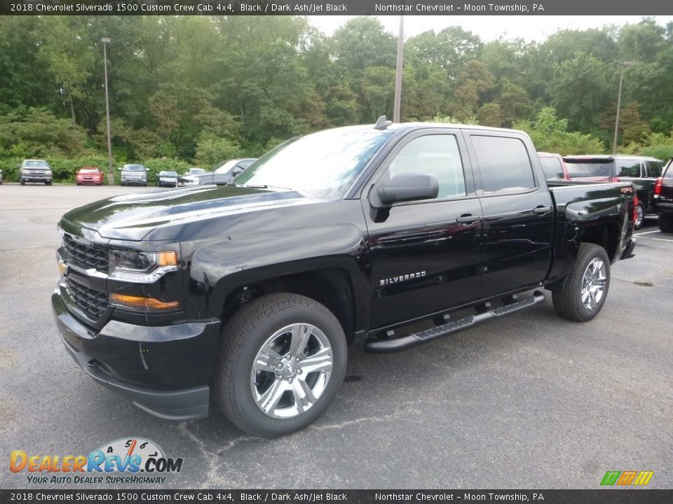 2018 Chevrolet Silverado 1500 Custom Crew Cab 4x4 Black / Dark Ash/Jet Black Photo #1