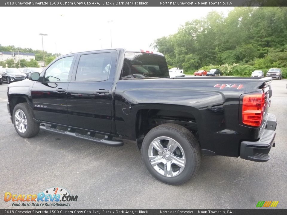 2018 Chevrolet Silverado 1500 Custom Crew Cab 4x4 Black / Dark Ash/Jet Black Photo #3