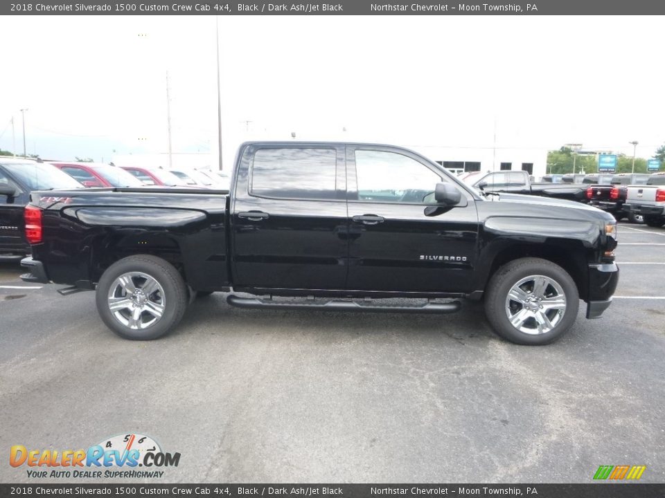 2018 Chevrolet Silverado 1500 Custom Crew Cab 4x4 Black / Dark Ash/Jet Black Photo #6