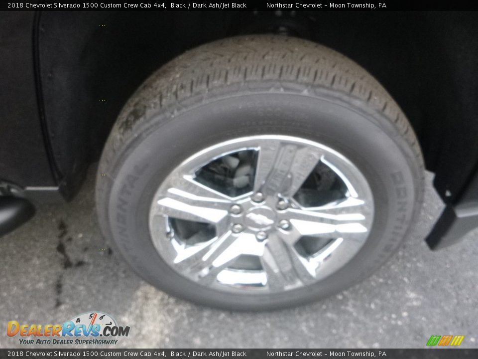 2018 Chevrolet Silverado 1500 Custom Crew Cab 4x4 Black / Dark Ash/Jet Black Photo #9