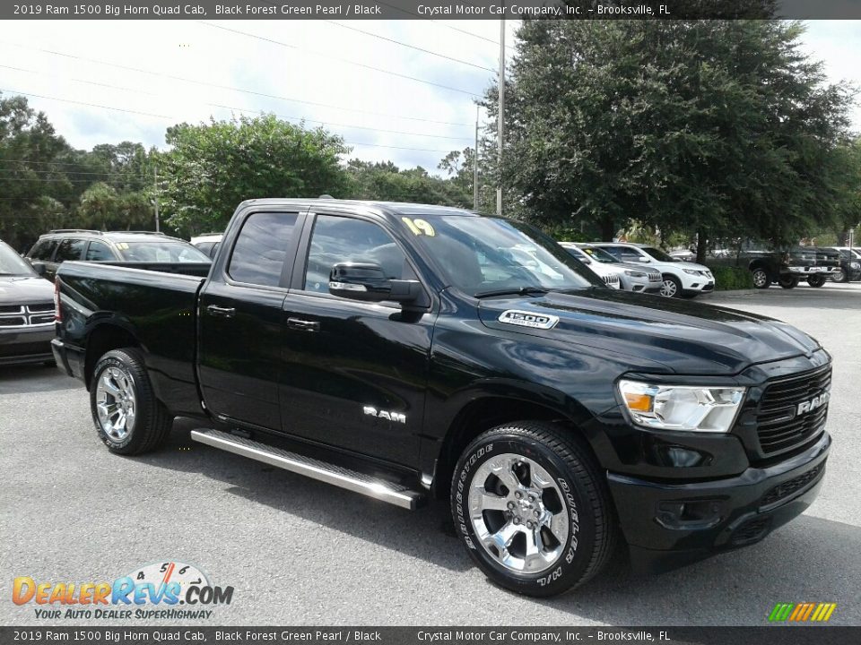 2019 Ram 1500 Big Horn Quad Cab Black Forest Green Pearl / Black Photo #7