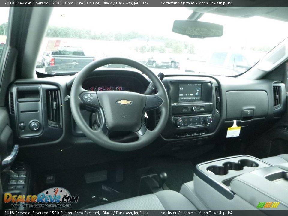 2018 Chevrolet Silverado 1500 Custom Crew Cab 4x4 Black / Dark Ash/Jet Black Photo #14