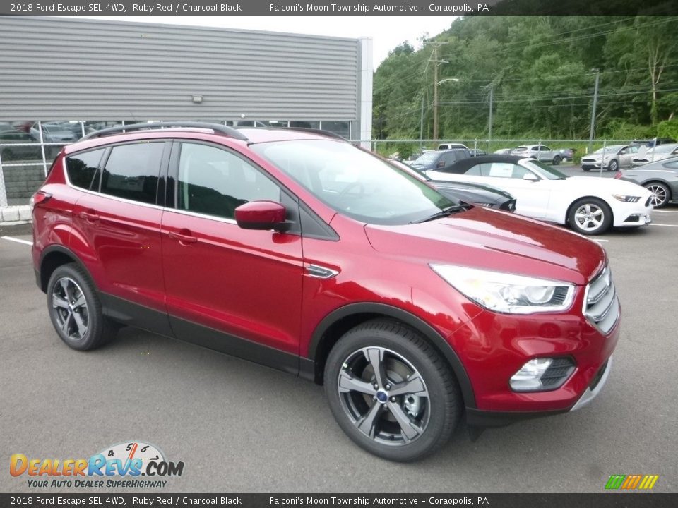 2018 Ford Escape SEL 4WD Ruby Red / Charcoal Black Photo #3