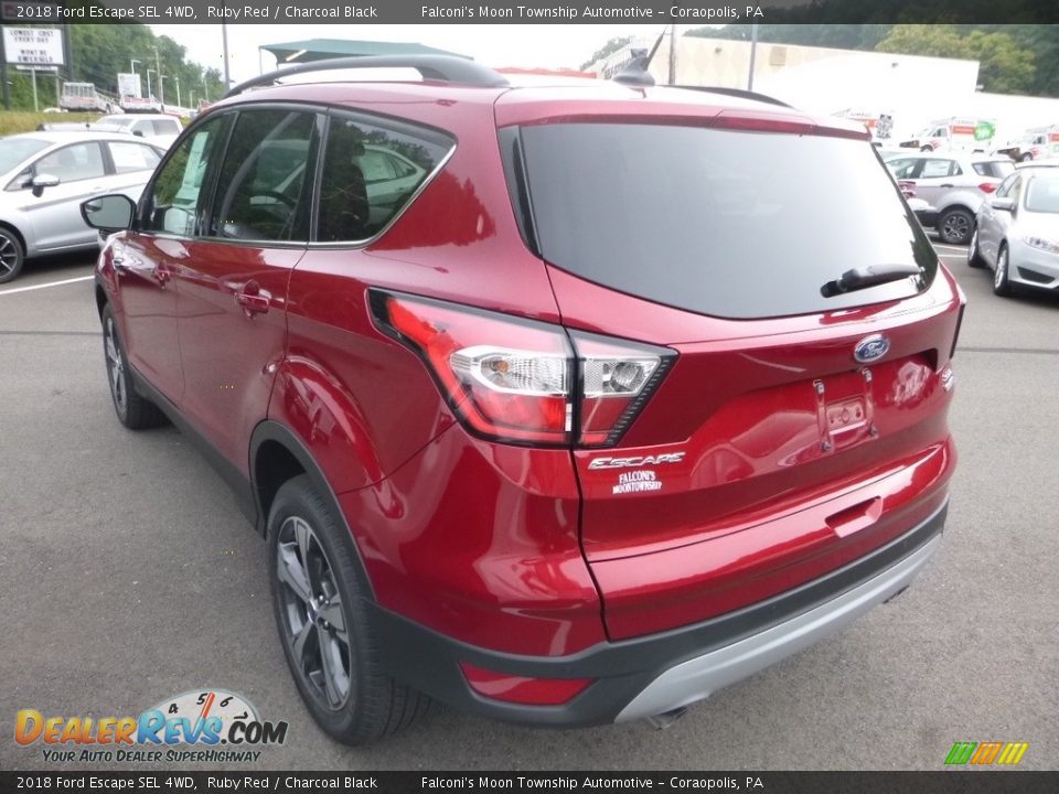 2018 Ford Escape SEL 4WD Ruby Red / Charcoal Black Photo #6