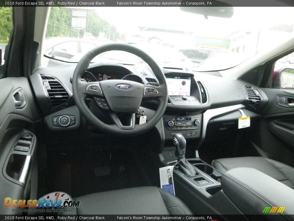 2018 Ford Escape SEL 4WD Ruby Red / Charcoal Black Photo #9