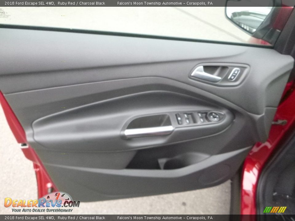 2018 Ford Escape SEL 4WD Ruby Red / Charcoal Black Photo #10