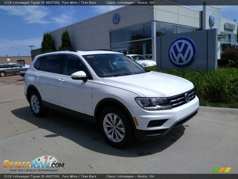 2018 Volkswagen Tiguan SE 4MOTION Pure White / Titan Black Photo #2