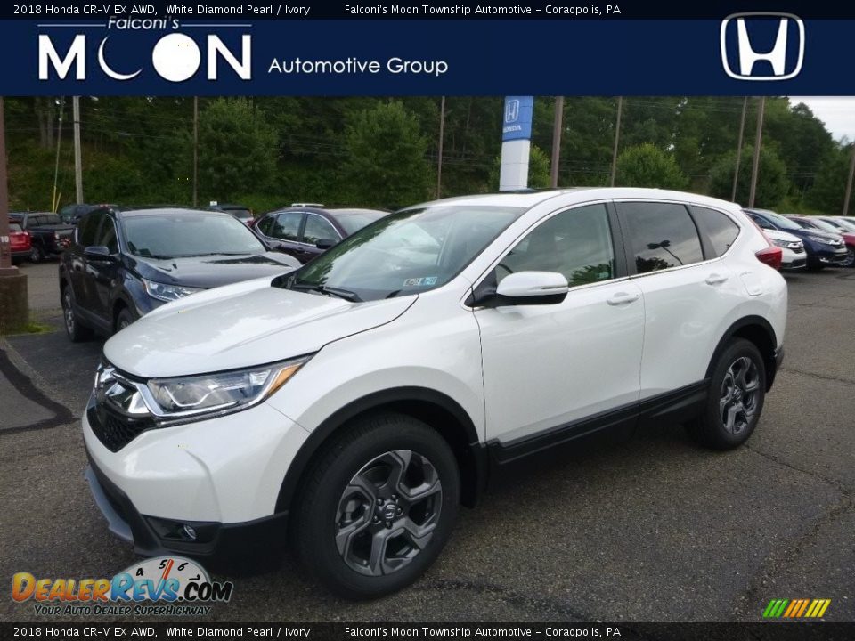 2018 Honda CR-V EX AWD White Diamond Pearl / Ivory Photo #1