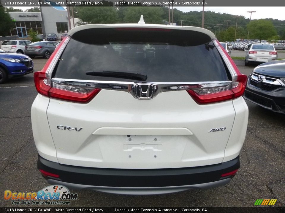 2018 Honda CR-V EX AWD White Diamond Pearl / Ivory Photo #3