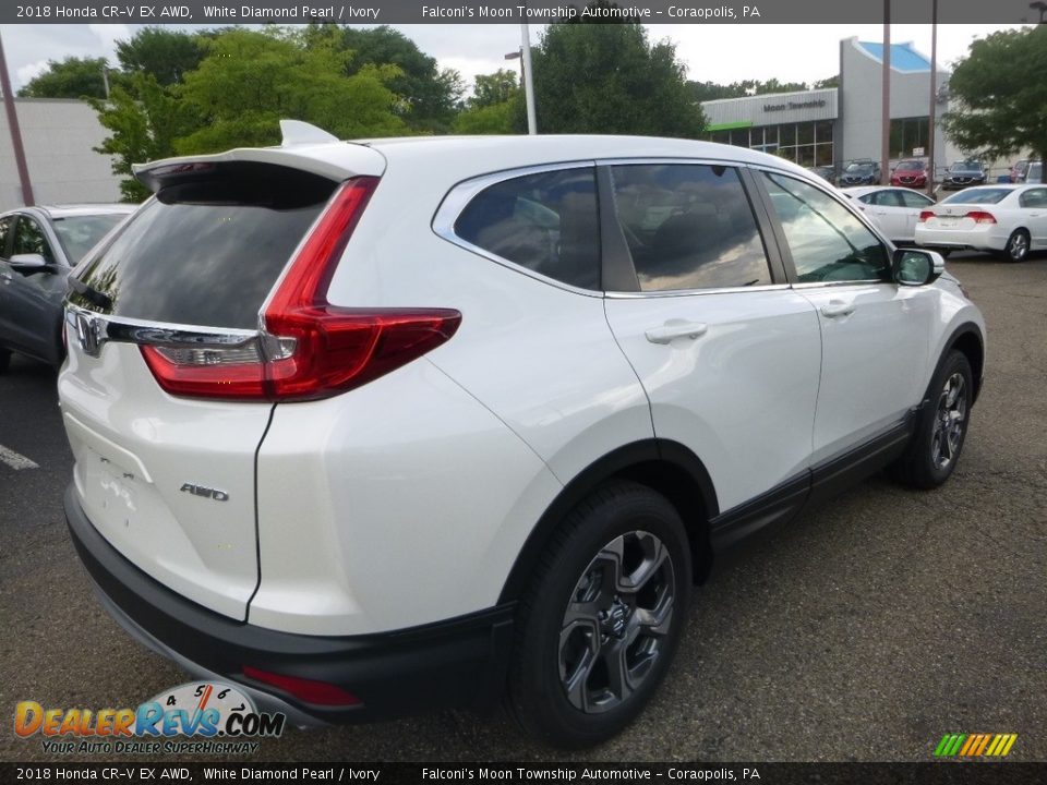 2018 Honda CR-V EX AWD White Diamond Pearl / Ivory Photo #4