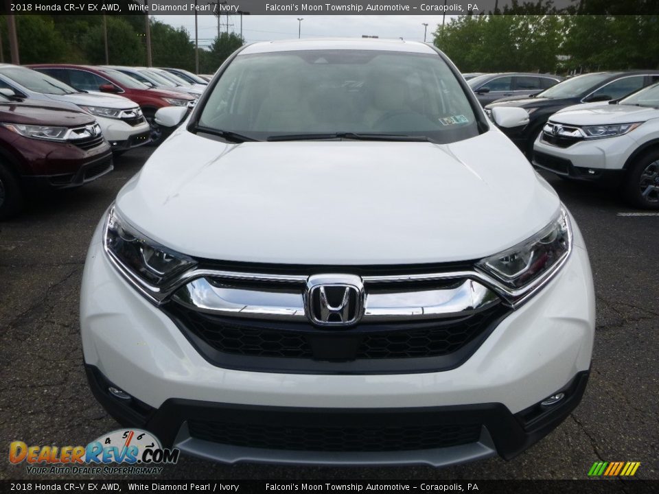 2018 Honda CR-V EX AWD White Diamond Pearl / Ivory Photo #6