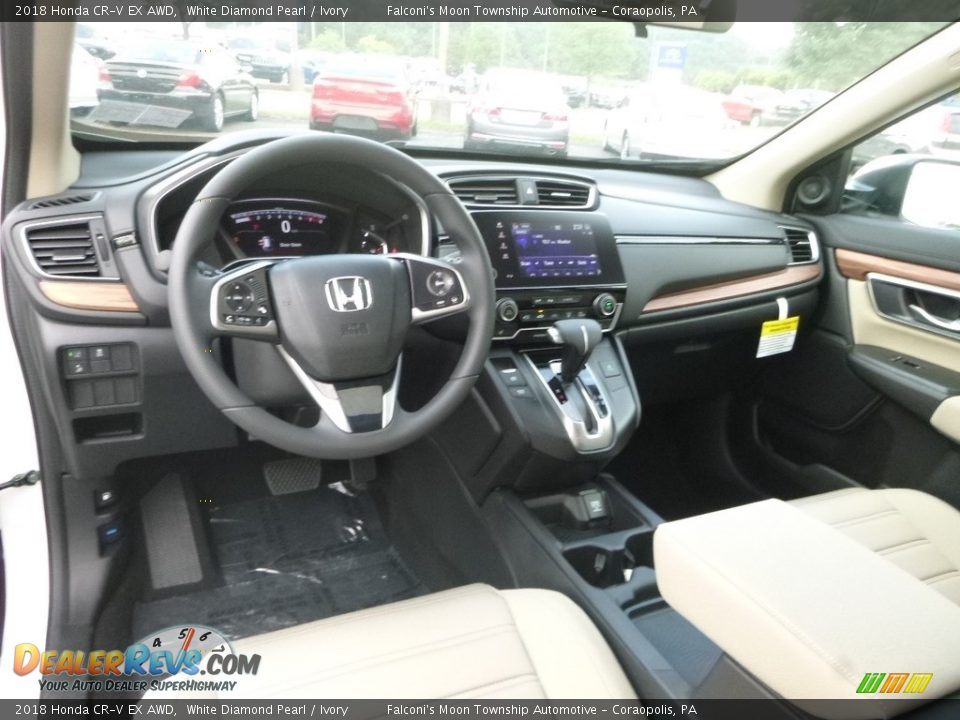 2018 Honda CR-V EX AWD White Diamond Pearl / Ivory Photo #10