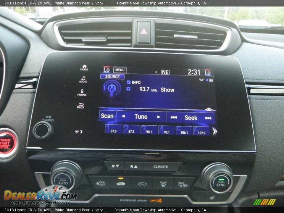2018 Honda CR-V EX AWD White Diamond Pearl / Ivory Photo #14