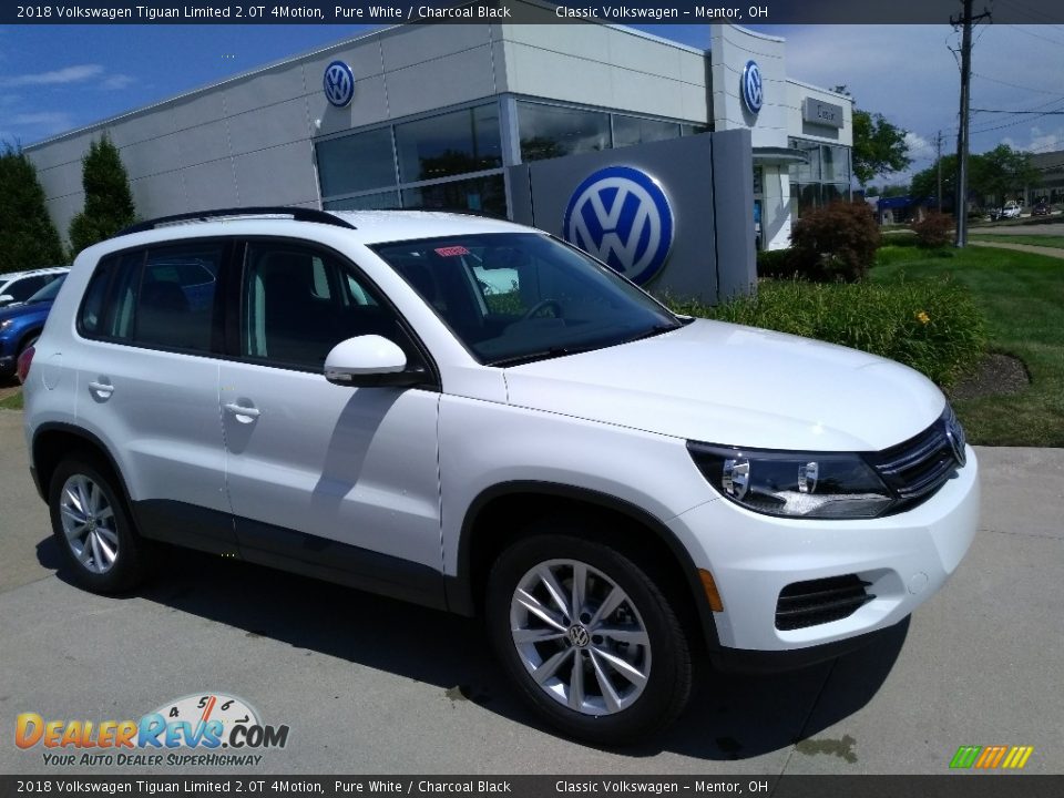 2018 Volkswagen Tiguan Limited 2.0T 4Motion Pure White / Charcoal Black Photo #2