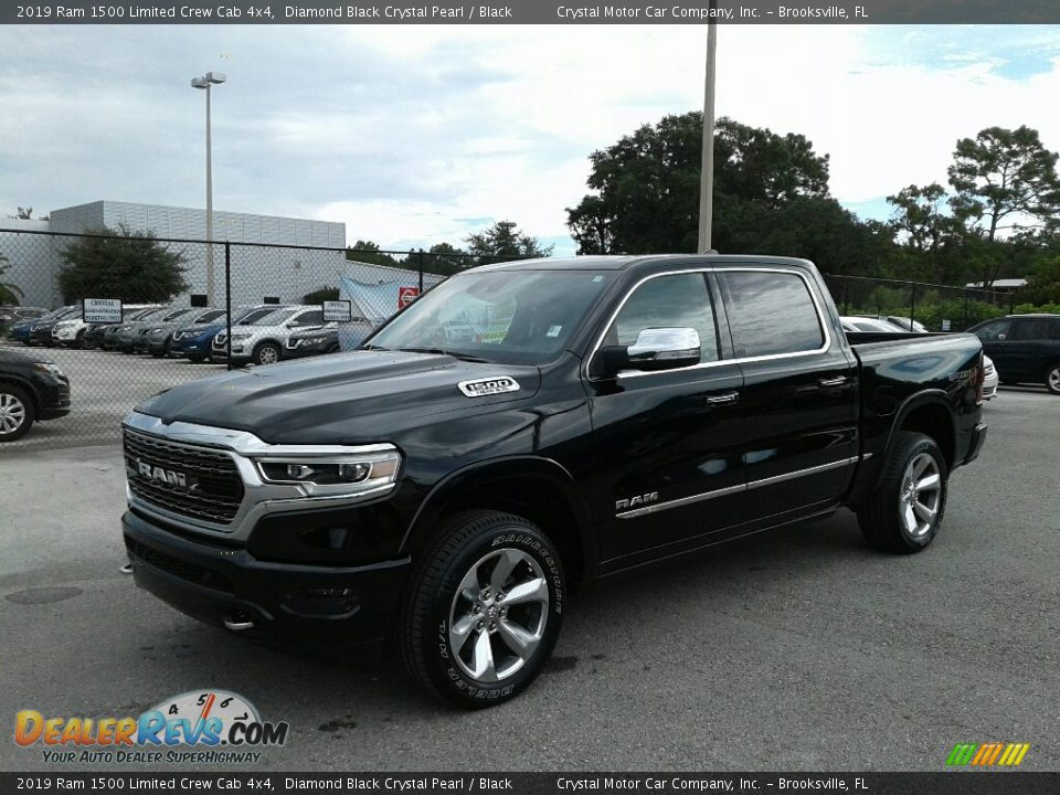 2019 Ram 1500 Limited Crew Cab 4x4 Diamond Black Crystal Pearl / Black Photo #1