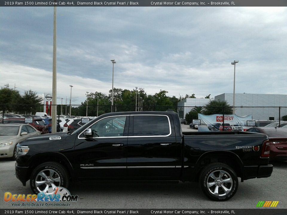 2019 Ram 1500 Limited Crew Cab 4x4 Diamond Black Crystal Pearl / Black Photo #2