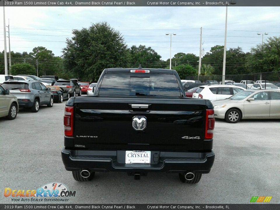 2019 Ram 1500 Limited Crew Cab 4x4 Diamond Black Crystal Pearl / Black Photo #4
