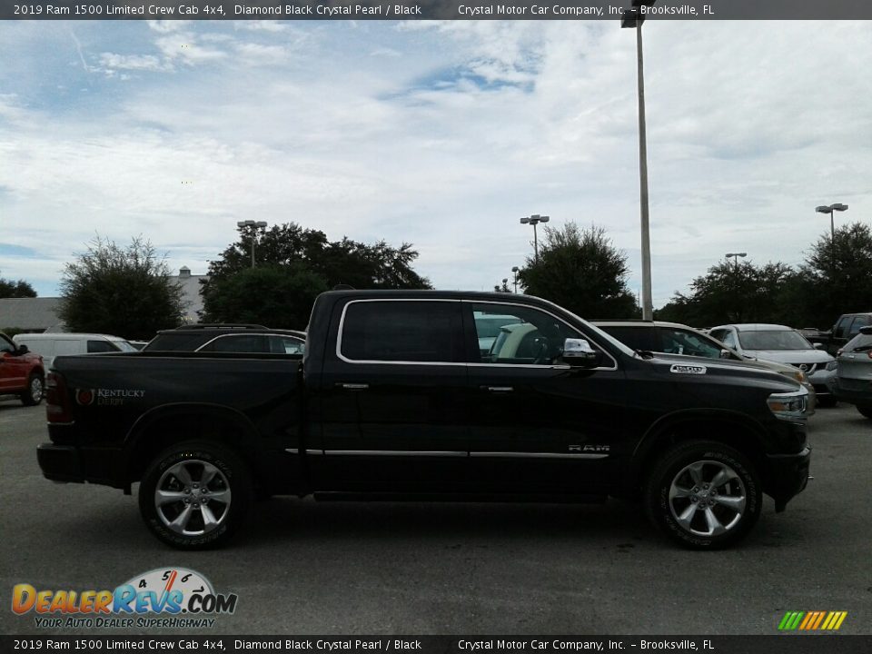 2019 Ram 1500 Limited Crew Cab 4x4 Diamond Black Crystal Pearl / Black Photo #6