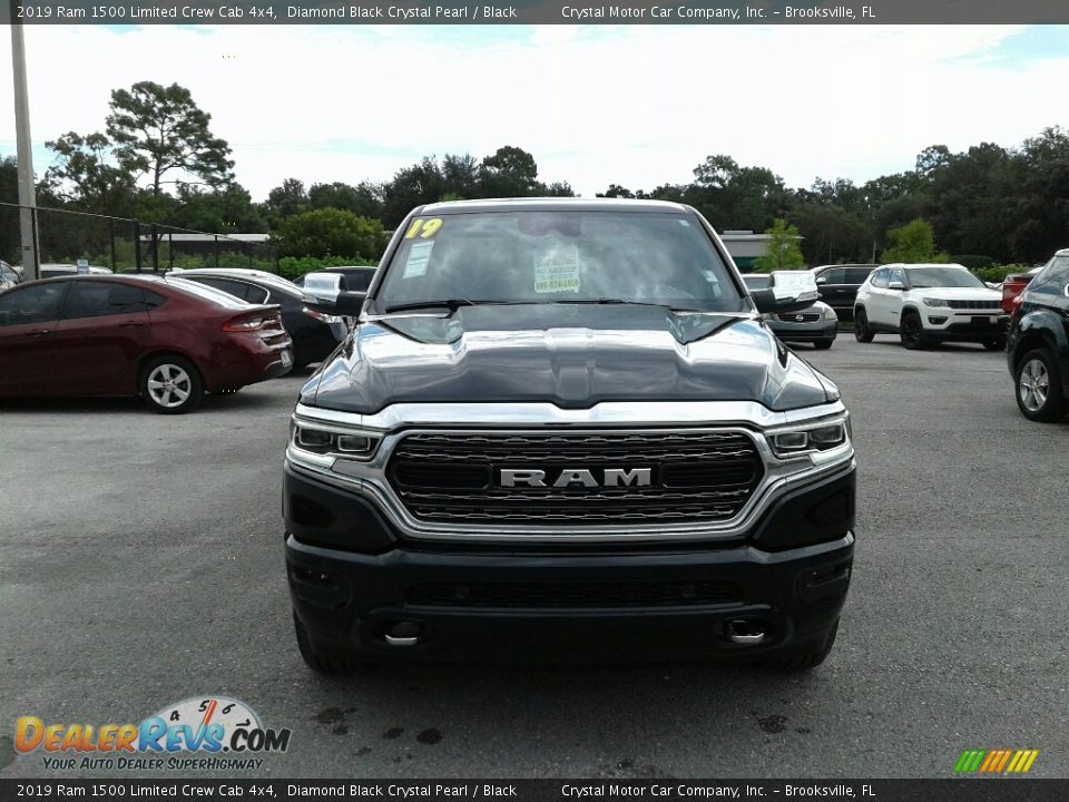2019 Ram 1500 Limited Crew Cab 4x4 Diamond Black Crystal Pearl / Black Photo #8