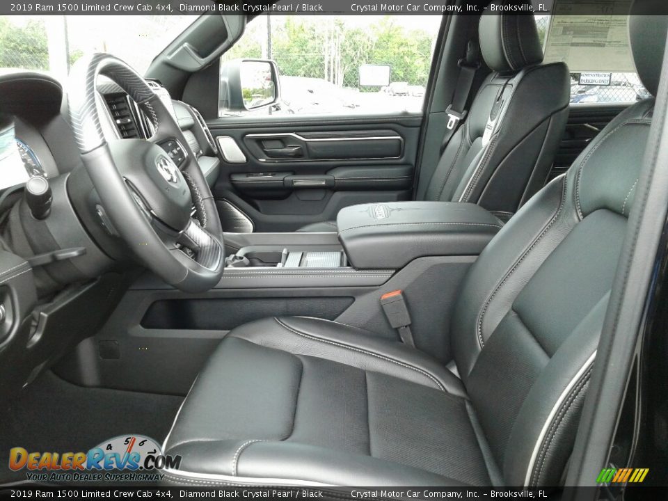 2019 Ram 1500 Limited Crew Cab 4x4 Diamond Black Crystal Pearl / Black Photo #9