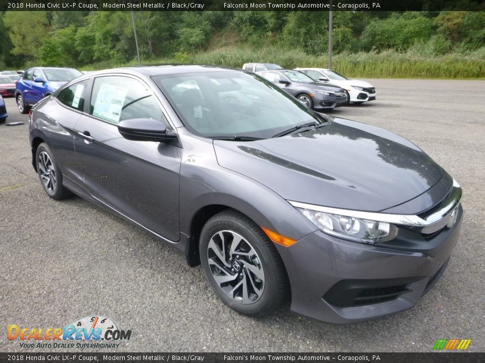Front 3/4 View of 2018 Honda Civic LX-P Coupe Photo #5